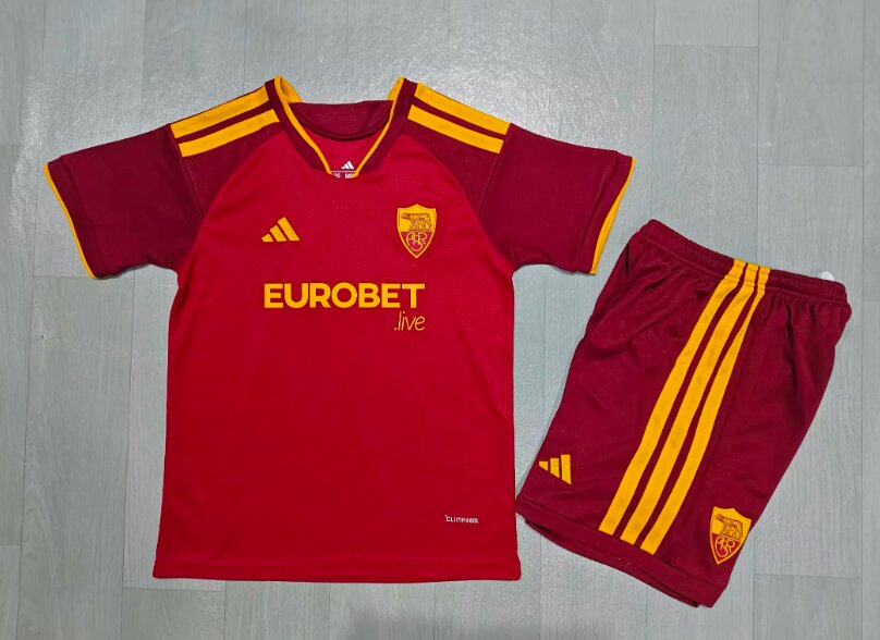 Kids-Roma 26/27 Home Soccer Jersey
